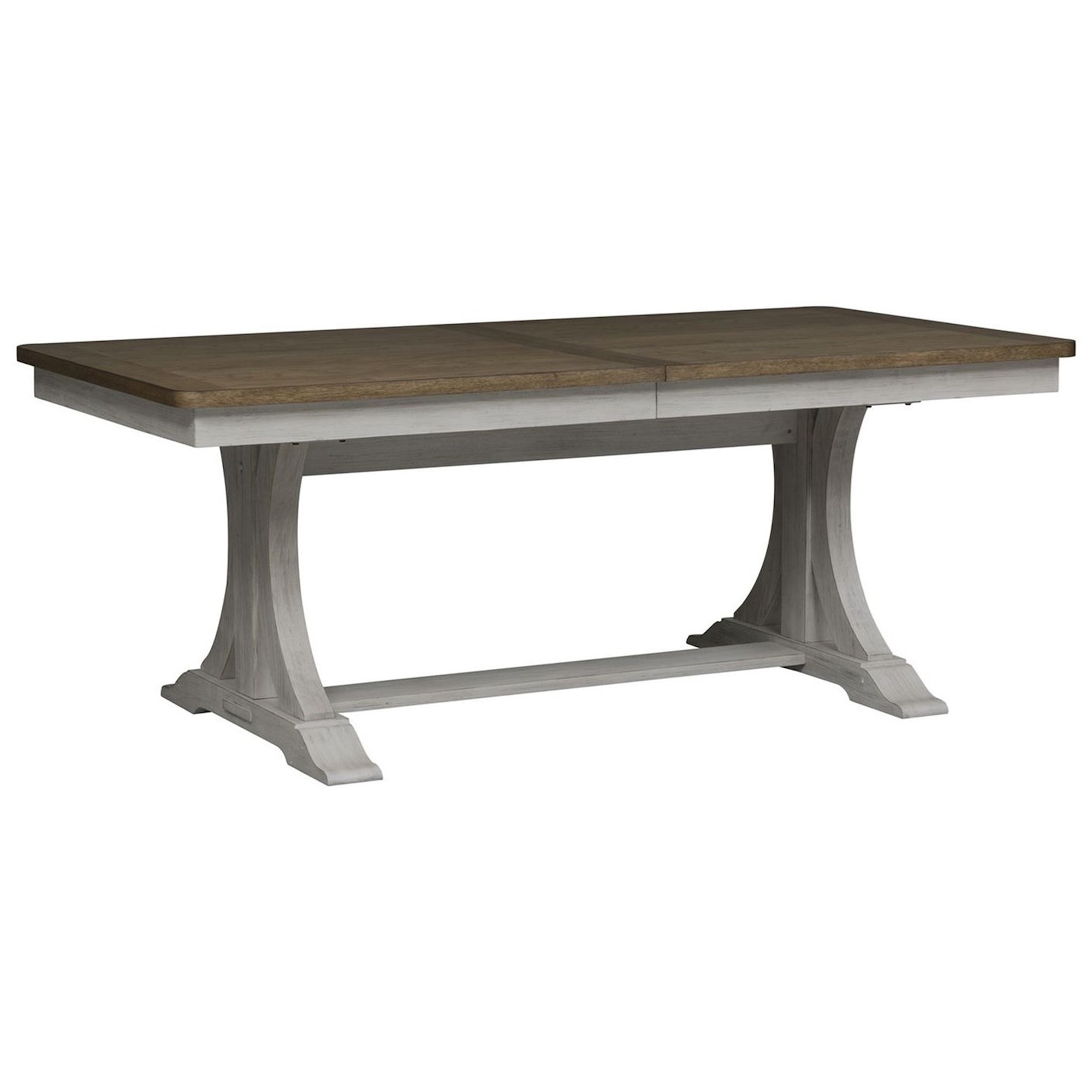 Liberty Furniture Farmhouse Reimagined LIB6524096 Farmhouse Trestle Table with 18" Removable